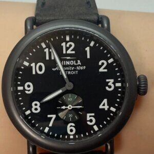 SHINOLA Argonite-1069 Black Quartz Watch